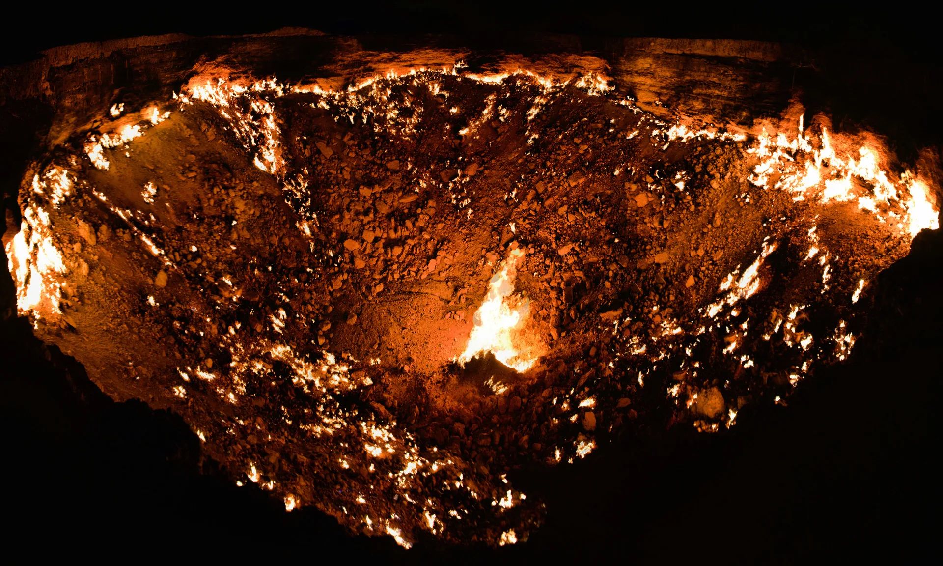 Turkmenistan tour - Darvaza Gas Crater (Door to Hell) in the Karakum Desert, Turkmenistan